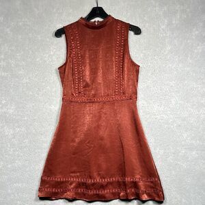 Moon River Rust Midi Dress